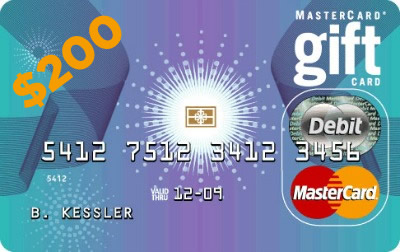 $200 MasterCard Gift Cards